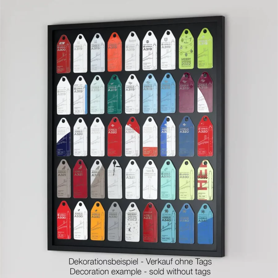 Aviation Skin Display 40x50  cm schwarz/schwarz