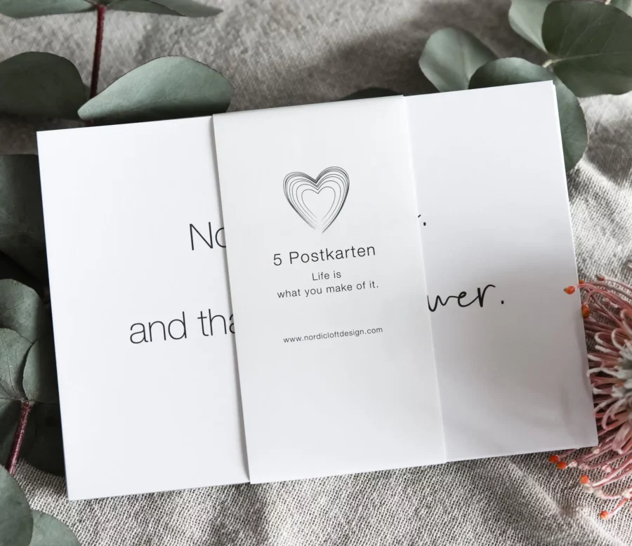 5er Postkarten Set mit Sprüchen zu Motivation, Erfolg und Selbstverwirklichung. – Bild 3