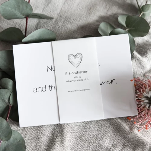 5er Postkarten Set mit Sprüchen zu Motivation, Erfolg und Selbstverwirklichung.