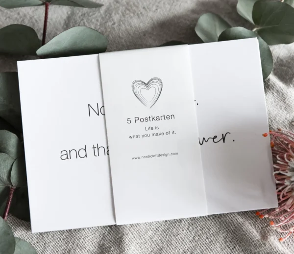 Postkarten-Set – 5 Spruchkarten
