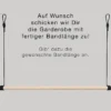 wunschlaenge.webp Maßskizze zum Ermitteln der gewünschten Abhängung: von der Deckenschlaufe bis zur Garderobenstange messen